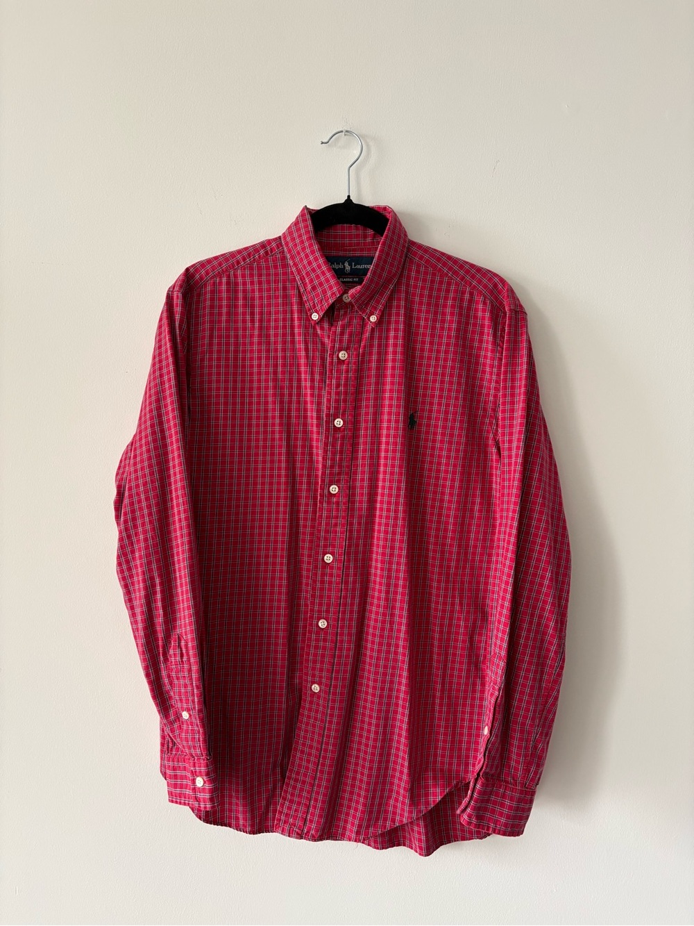 Polo Ralph Lauren Red Plaid Button Down Shirt 100% Cotton